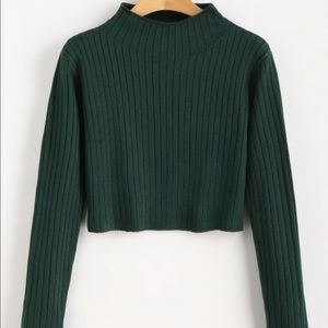 mock neck crop top